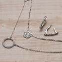 Серебряные серьги. Фианиты. Родиевое покрытие