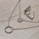 Серебряные серьги. Фианиты. Родиевое покрытие