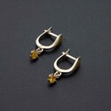 Серебряные серьги из серебра с фианитами и эмалью