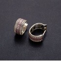Православные серьги с орнаментом и фианитами, 20_049A