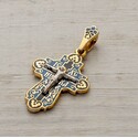 Нательный крест с эмалью