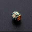 Бусина с позолотой и эмалью