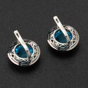 Серебряные серьги со Святой Блаженной Ксенией Петербургской