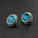 Серебряные серьги со Святой Блаженной Ксенией Петербургской