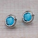 Серебряные серьги со Святой Блаженной Ксенией Петербургской