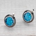 Серебряные серьги со Святой Блаженной Ксенией Петербургской