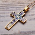 Крест "Да воскреснет Бог. Православный крест. Эмаль."