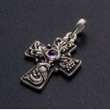 Крест, аметист (кабошон)