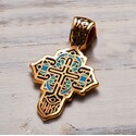 Крест "Процветший крест. Православный крест. Эмаль."