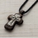 Деревянный крест со шнурком