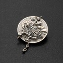 Православная брошь «Агнец Божий» с белой эмалью