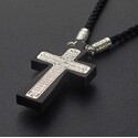 Православный крест из серебра и дерева с молитвой