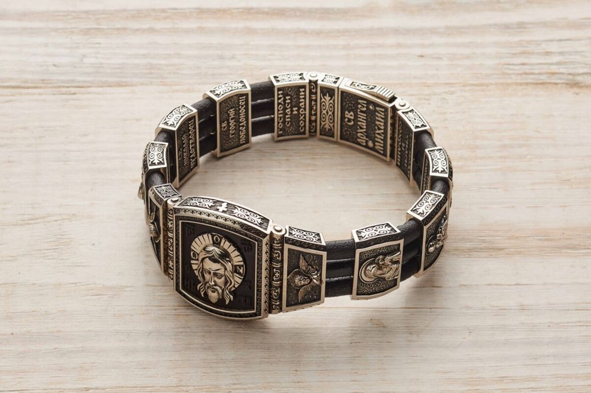 Купить серебряный браслет Спас Нерукотворный артикул be004i ...