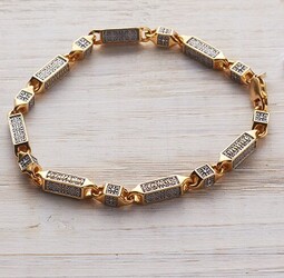 Браслеты серебро с позолотой