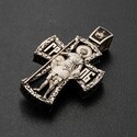 Крест серебряный с эбеном. Георгий Победоносец и Спас Нерукотворный. Большой