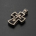 Крест серебряный с эбеном. Георгий Победоносец и Спас Нерукотворный