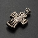 Крест серебряный с эбеном. Георгий Победоносец и Спас Нерукотворный