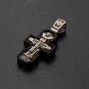 Крест серебряный с эбеном, Архангелом Михаилом и Спасом Нерукотворным