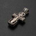 Крест серебряный с эбеном и молитвой "Спаси и сохрани"