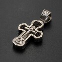 Крест Хризма с Победоносцем, Богородицей, Молитвой Спаси и Сохрани, серебро
