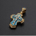 Православный крест с камнями и эмалью
