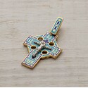 Нательный крест с эмалью