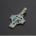 Нательный крест с эмалью