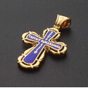Православный крест с камнями и эмалью
