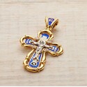 Православный крест с камнями и эмалью