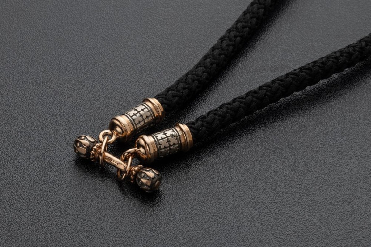 Шелковый шнурок с золотой застежкой 👉 купить в Польше ⭐ цены на шелковые шнурки — ZL Jewelry